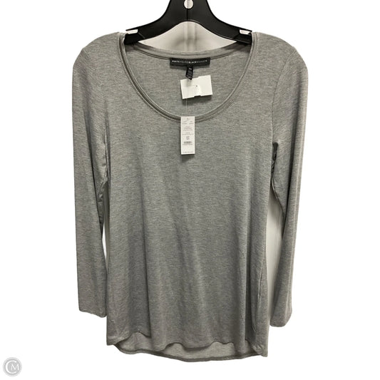 Top Long Sleeve Basic By White House Black Market In Grey, Size: Xs
