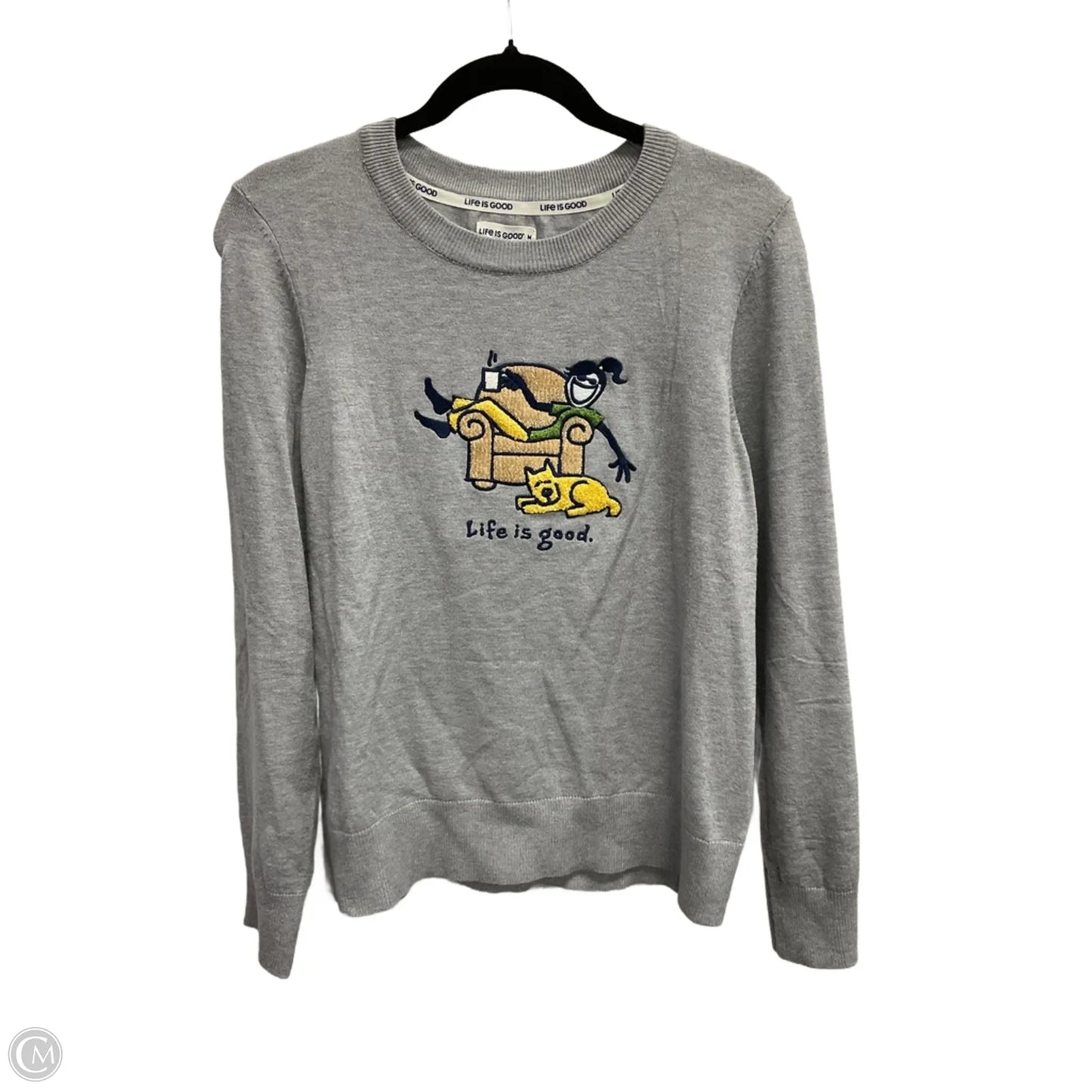Sweater By Life Is Good In Grey, Size: M