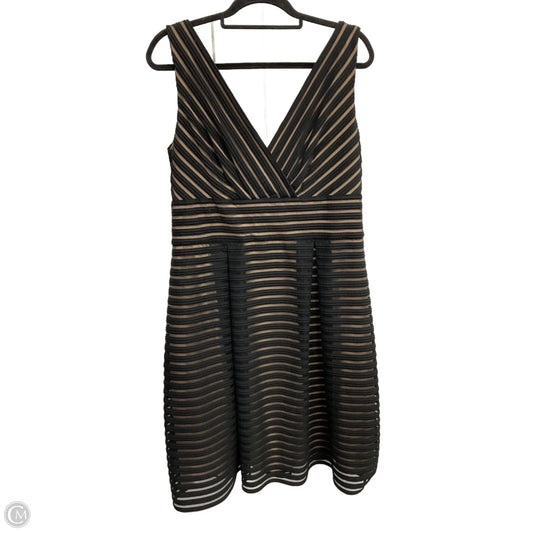 Dress Party Midi By White House Black Market In Black & Tan, Size: Xl