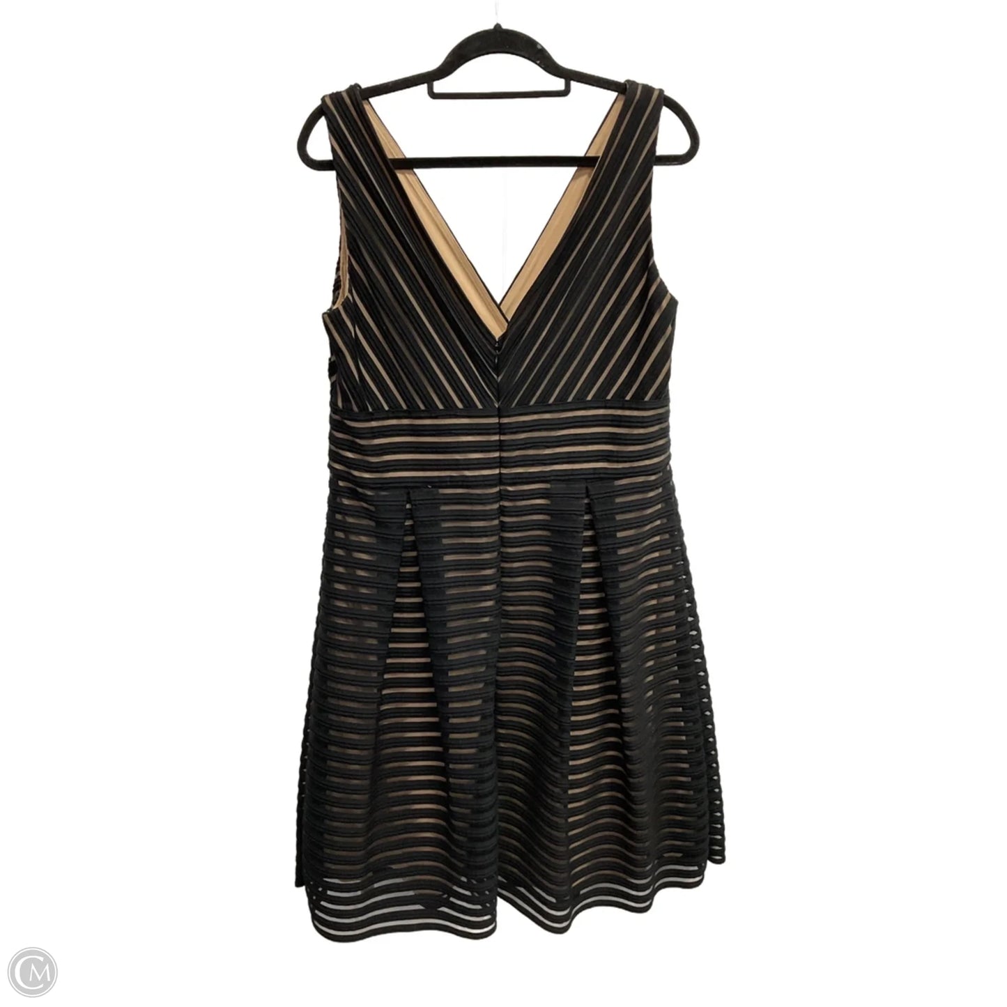Dress Party Midi By White House Black Market In Black & Tan, Size: Xl