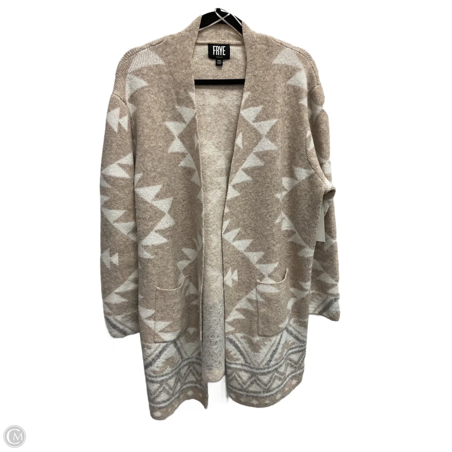 Cardigan Designer By Frye In Tan, Size: Xxl