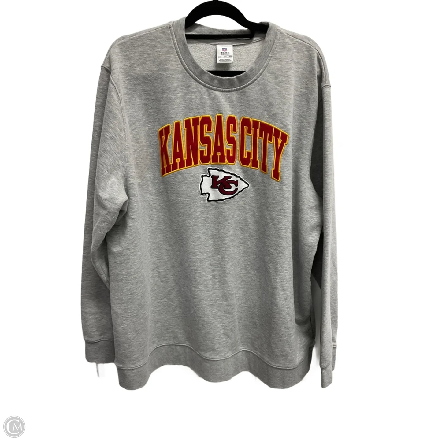 Sweatshirt Crewneck By Nfl In Grey & Red, Size: 2x