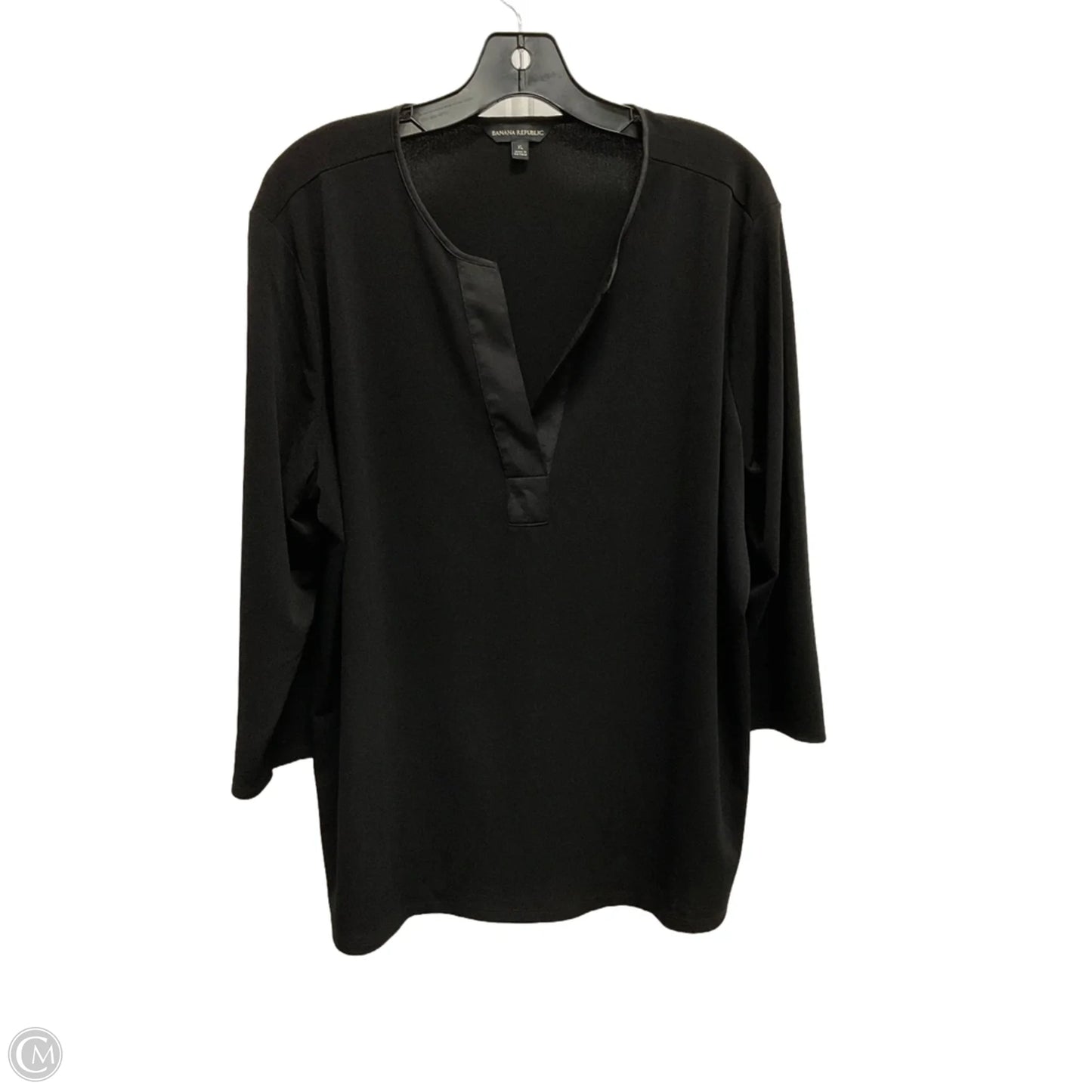 Blouse Long Sleeve By Banana Republic In Black, Size: Xl