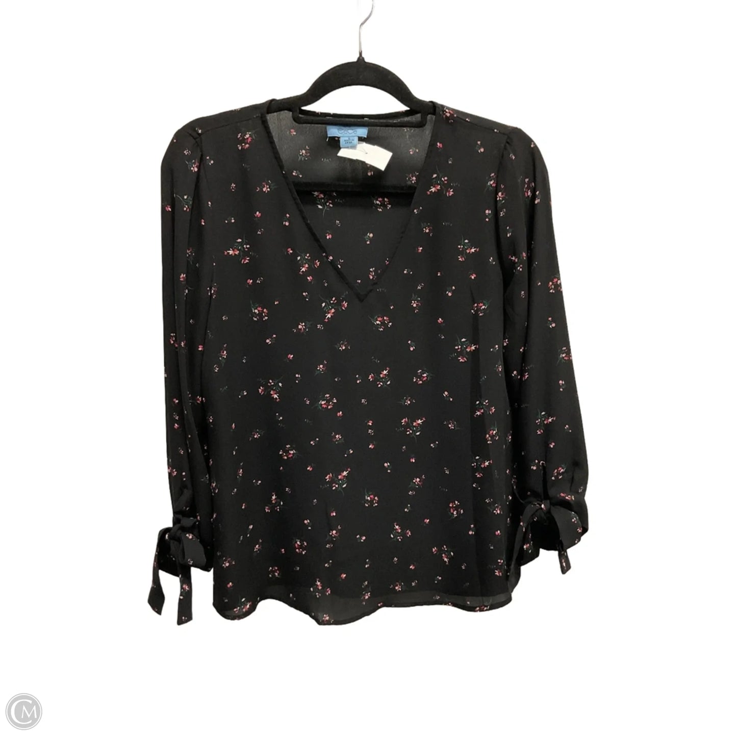 Blouse Long Sleeve By Cece In Floral Print, Size: S
