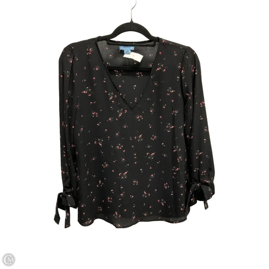 Blouse Long Sleeve By Cece In Floral Print, Size: S