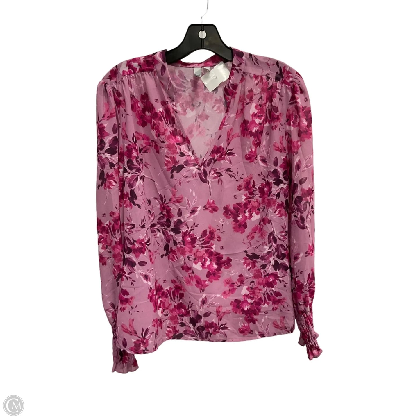 Blouse Long Sleeve By Kut In Pink, Size: S