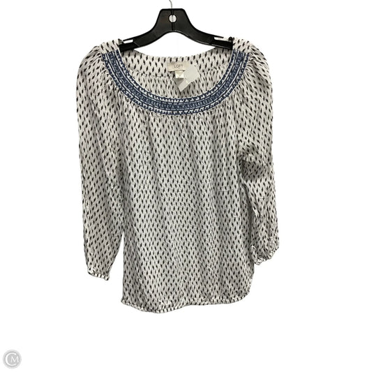 Top Long Sleeve By Loft In Multi-colored, Size: M
