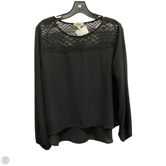 Blouse Long Sleeve By Meraki In Black, Size: Xl