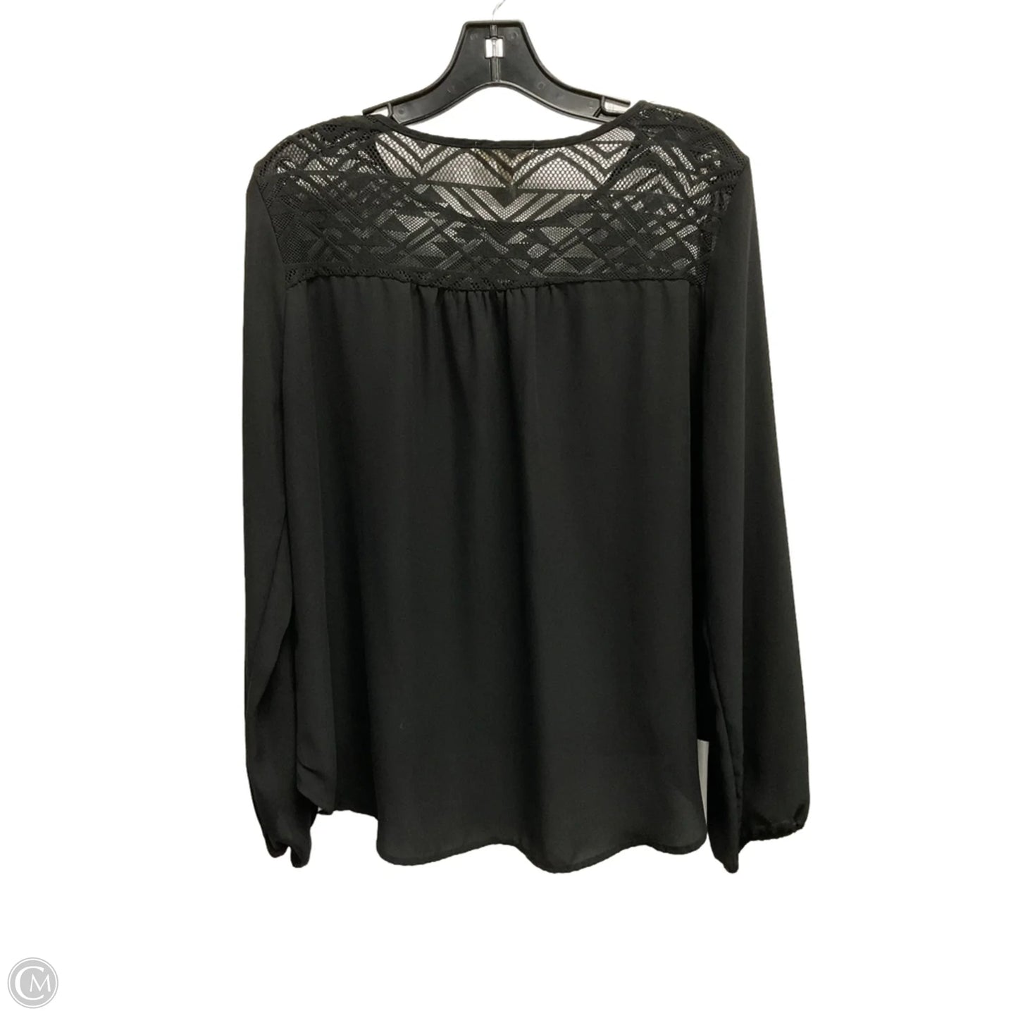 Blouse Long Sleeve By Meraki In Black, Size: Xl