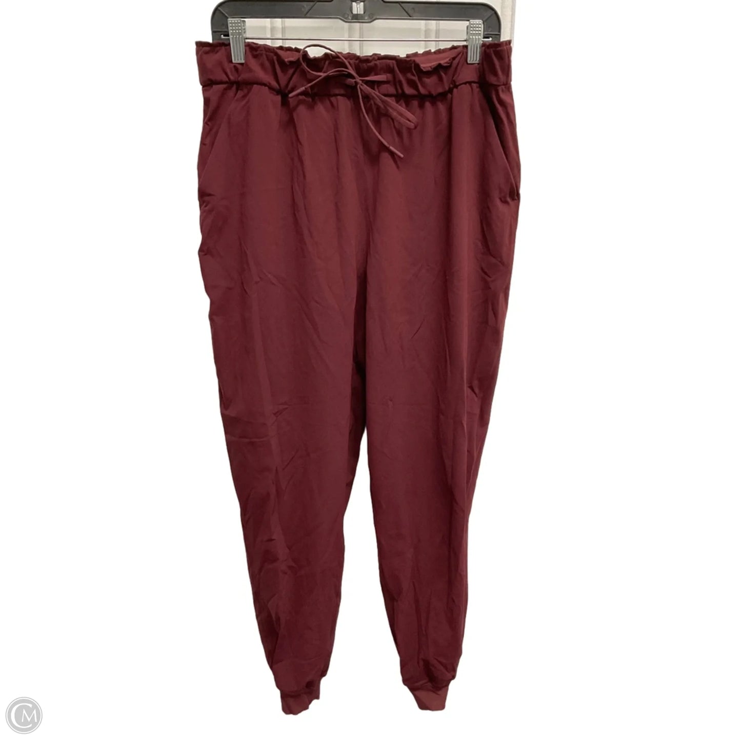 Athletic Pants By Lululemon In Maroon, Size: L
