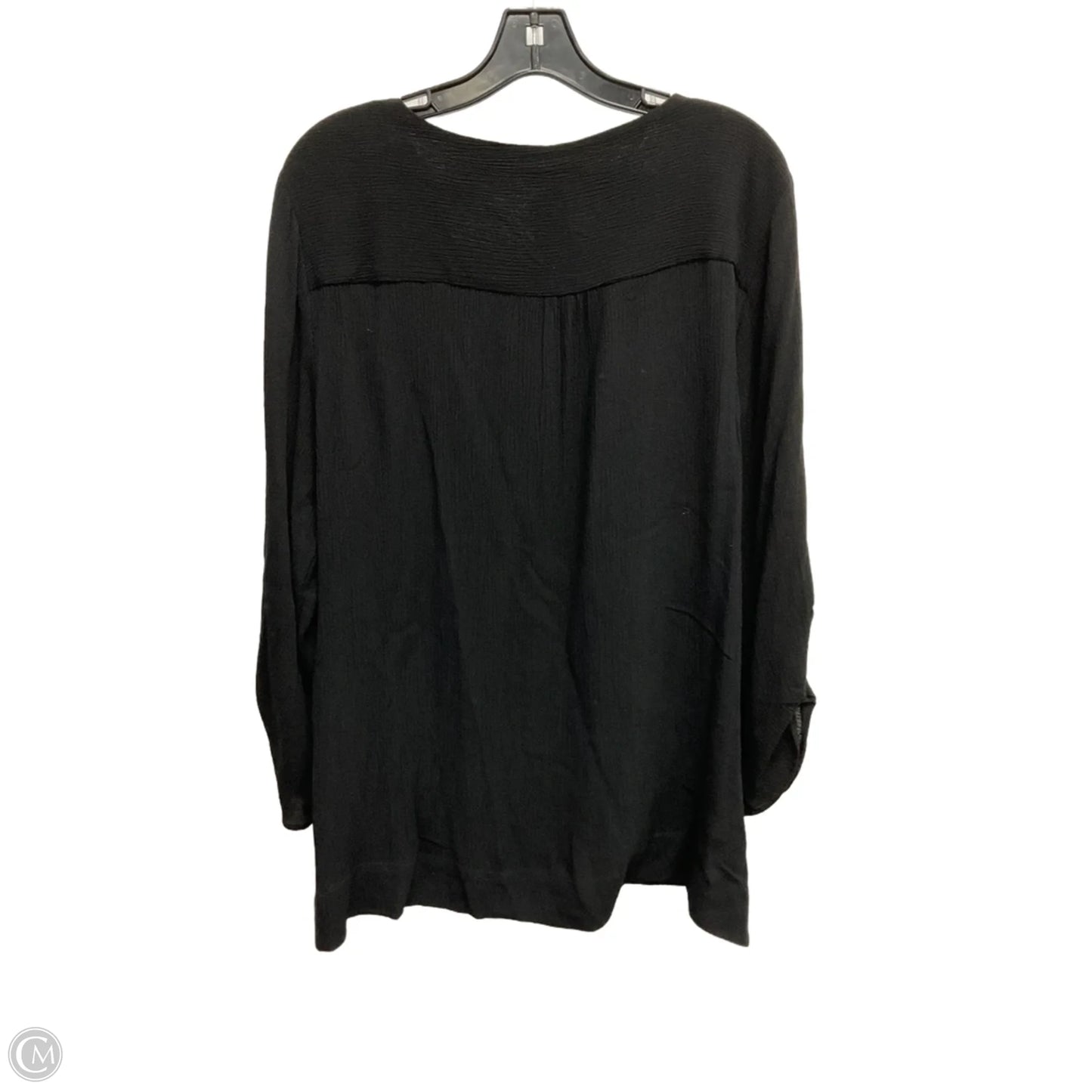 Blouse Long Sleeve By Cmc In Black, Size: Xl
