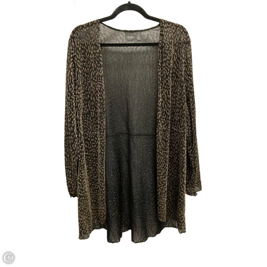 Kimono By Chicos In Black & Gold, Size: Xl