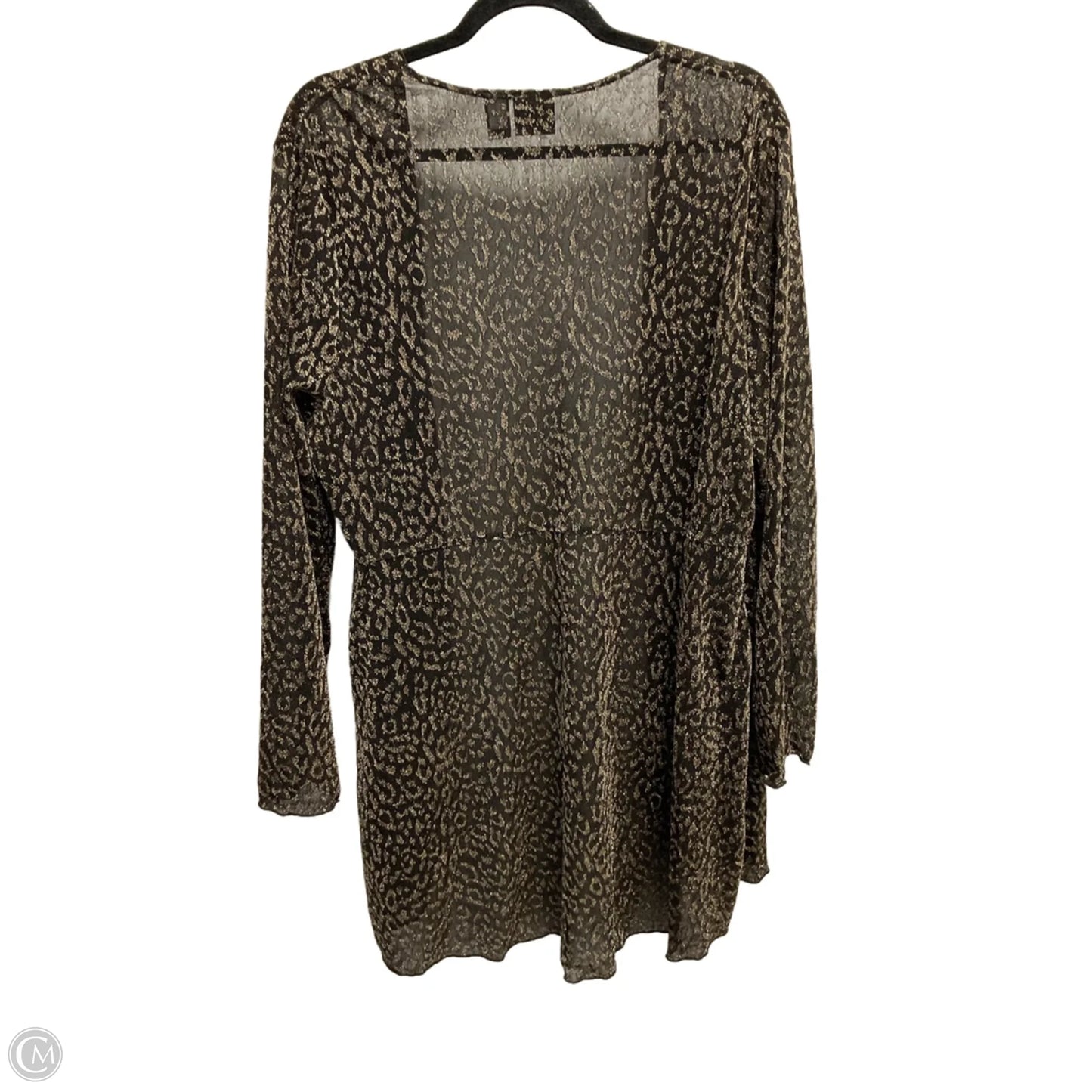 Kimono By Chicos In Black & Gold, Size: Xl