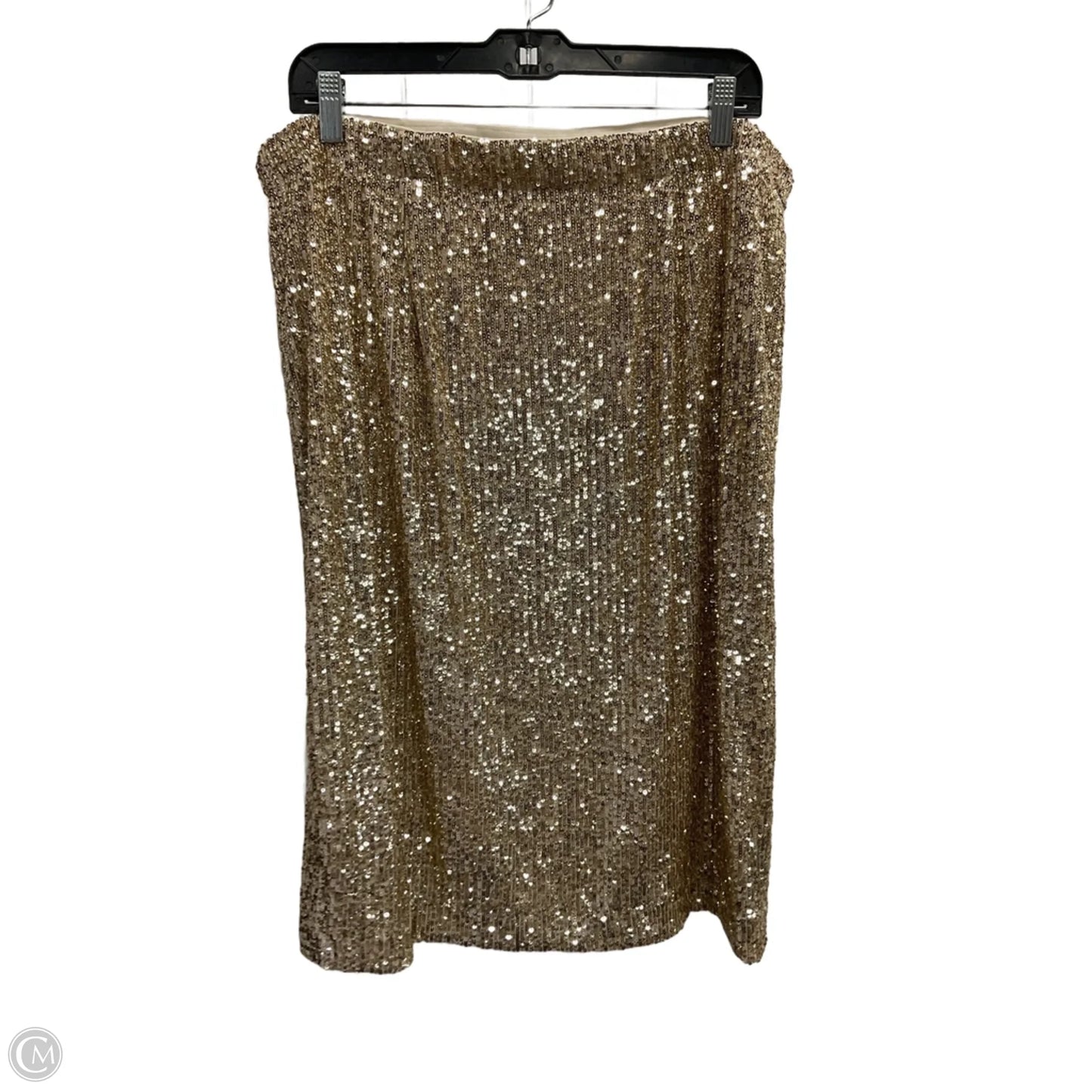 Skirt Midi By Ann Taylor In Gold, Size: Xlp