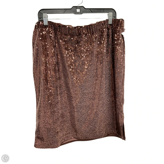 Skirt Midi By J. Jill In Brown, Size: Xlp