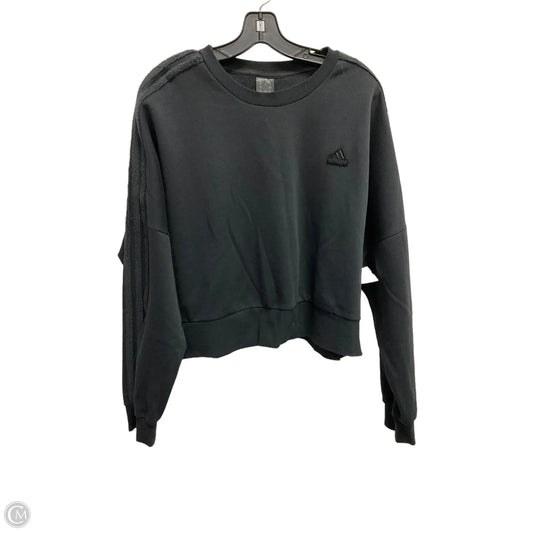 Sweatshirt Crewneck By Adidas In Black, Size: L