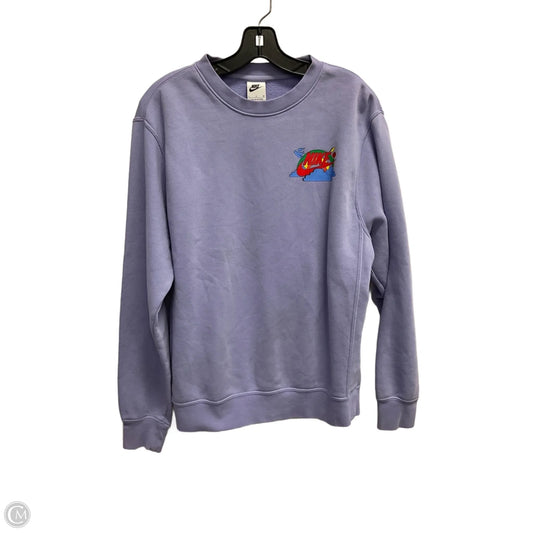 Sweatshirt Crewneck By Nike Apparel In Purple, Size: S