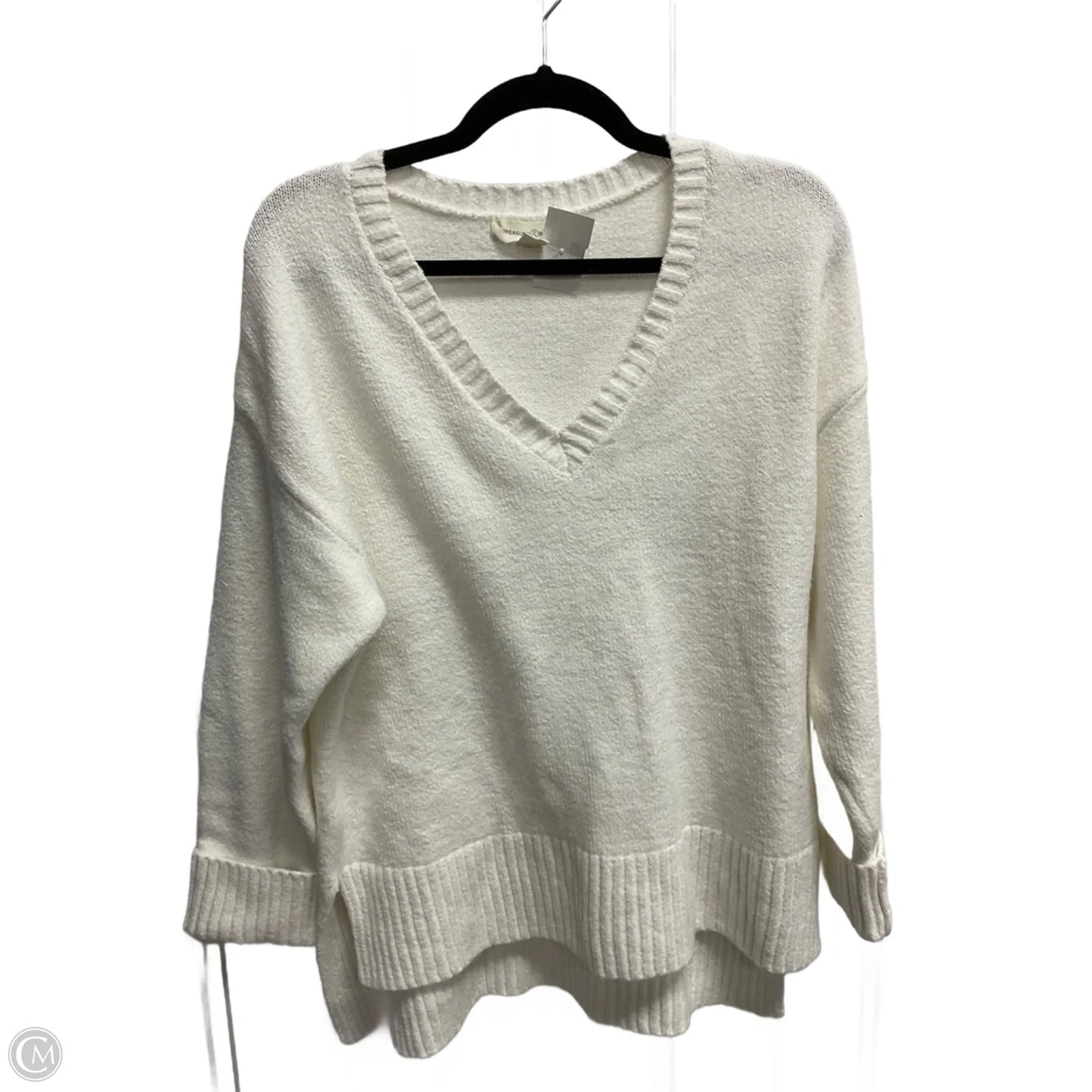 Sweater By Treasure And Bond In White, Size: S
