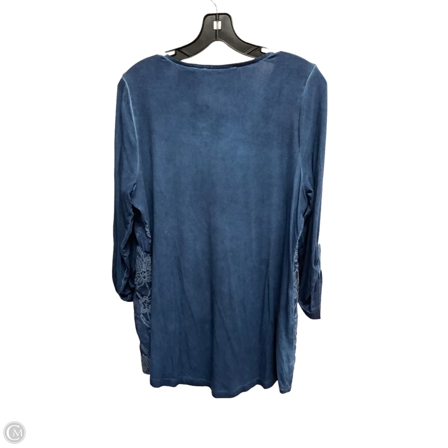 Top 3/4 Sleeve By Soft Surroundings In Blue, Size: S