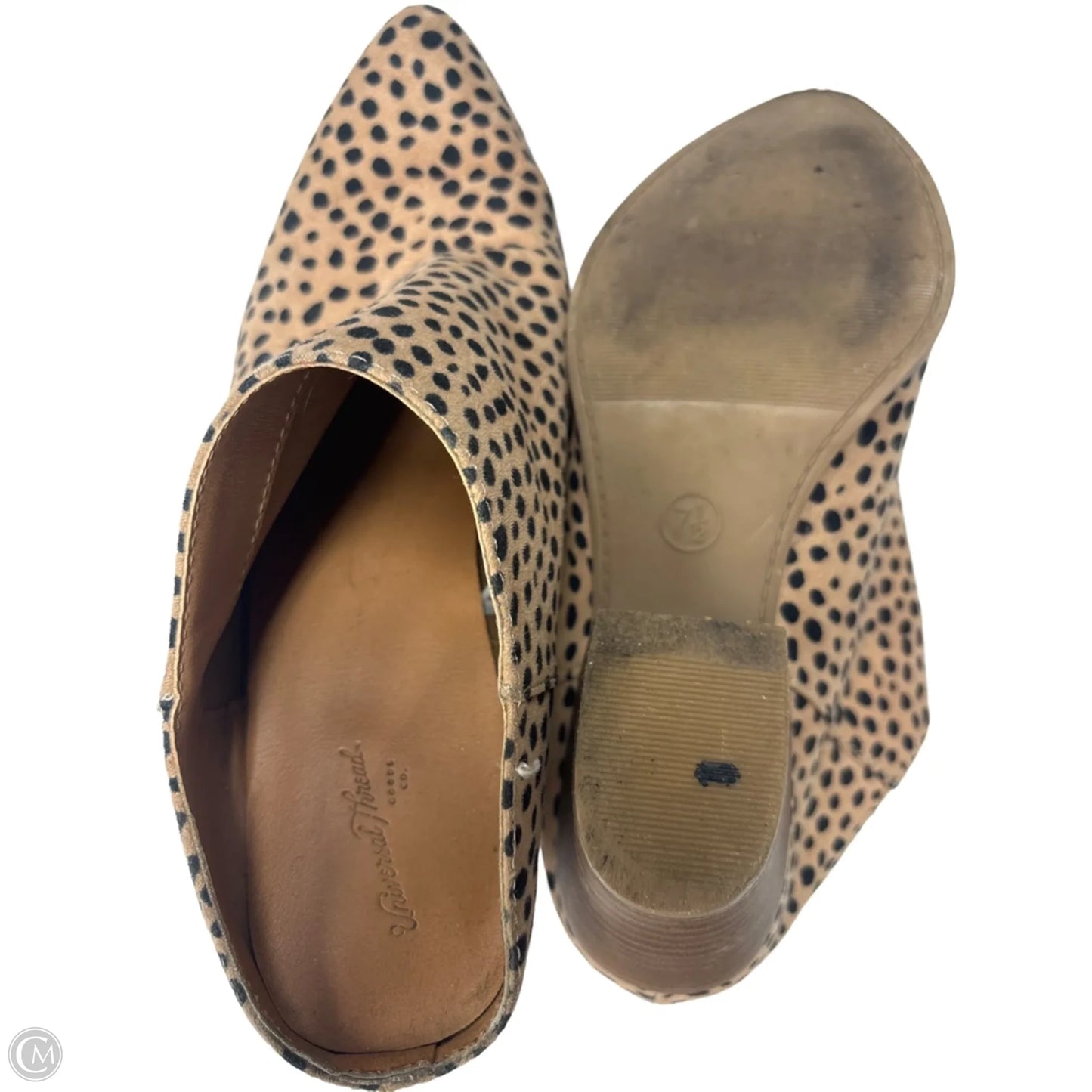 Shoes Heels Block By Universal Thread In Animal Print, Size: 7.5