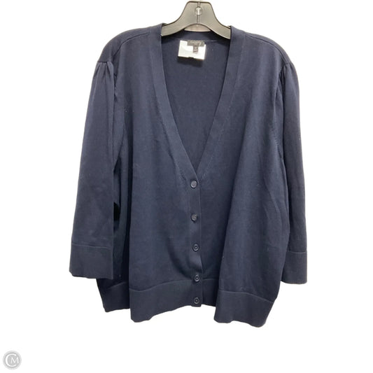 Cardigan By Talbots In Navy, Size: 3x