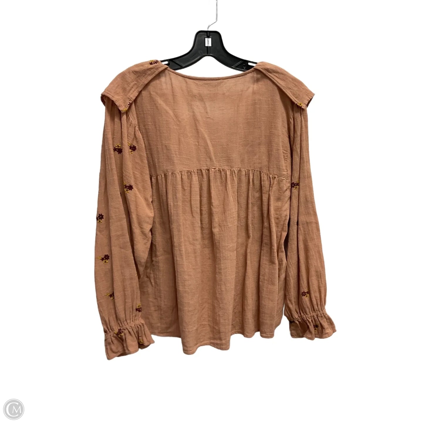 Top Long Sleeve By Zara In Floral Print, Size: S