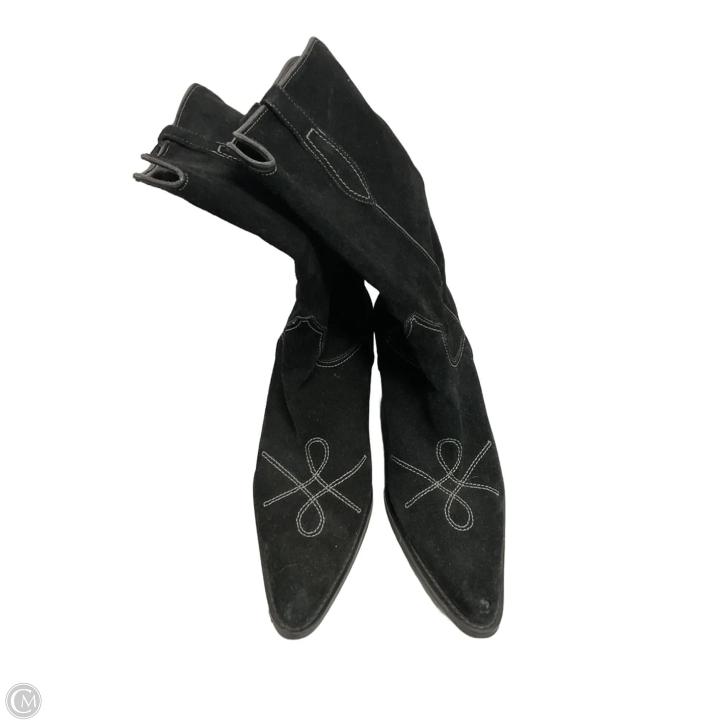 Boots Western By Franco Sarto In Black, Size: 8.5