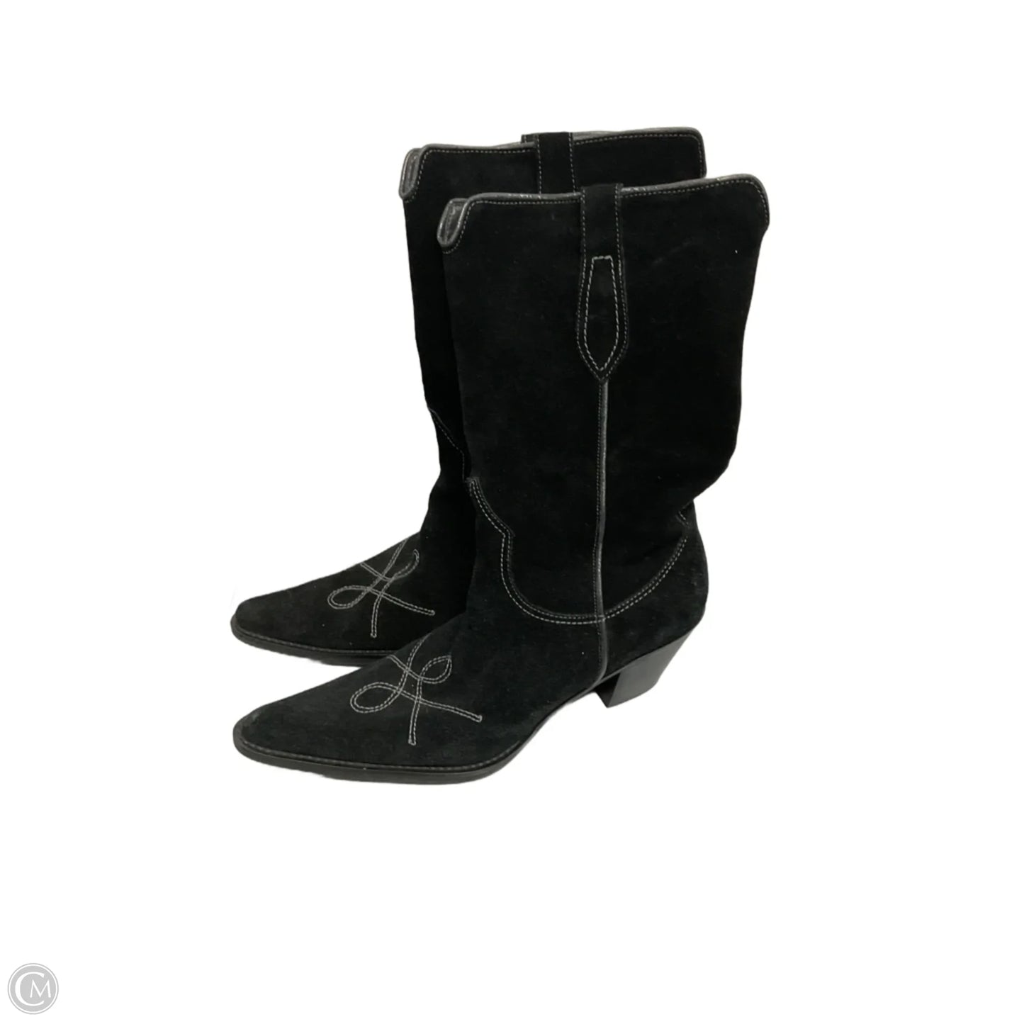 Boots Western By Franco Sarto In Black, Size: 8.5