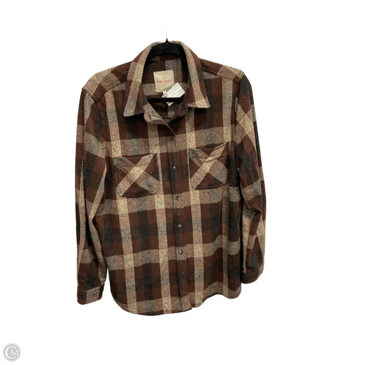 Jacket Shirt By Cmc In Plaid Pattern, Size: Xl