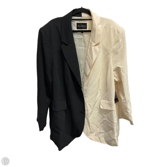 Blazer By Eloquii In Black & Cream, Size: 4x