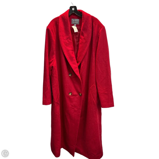 Coat Trench Coat By Jessica London In Red, Size: 4x