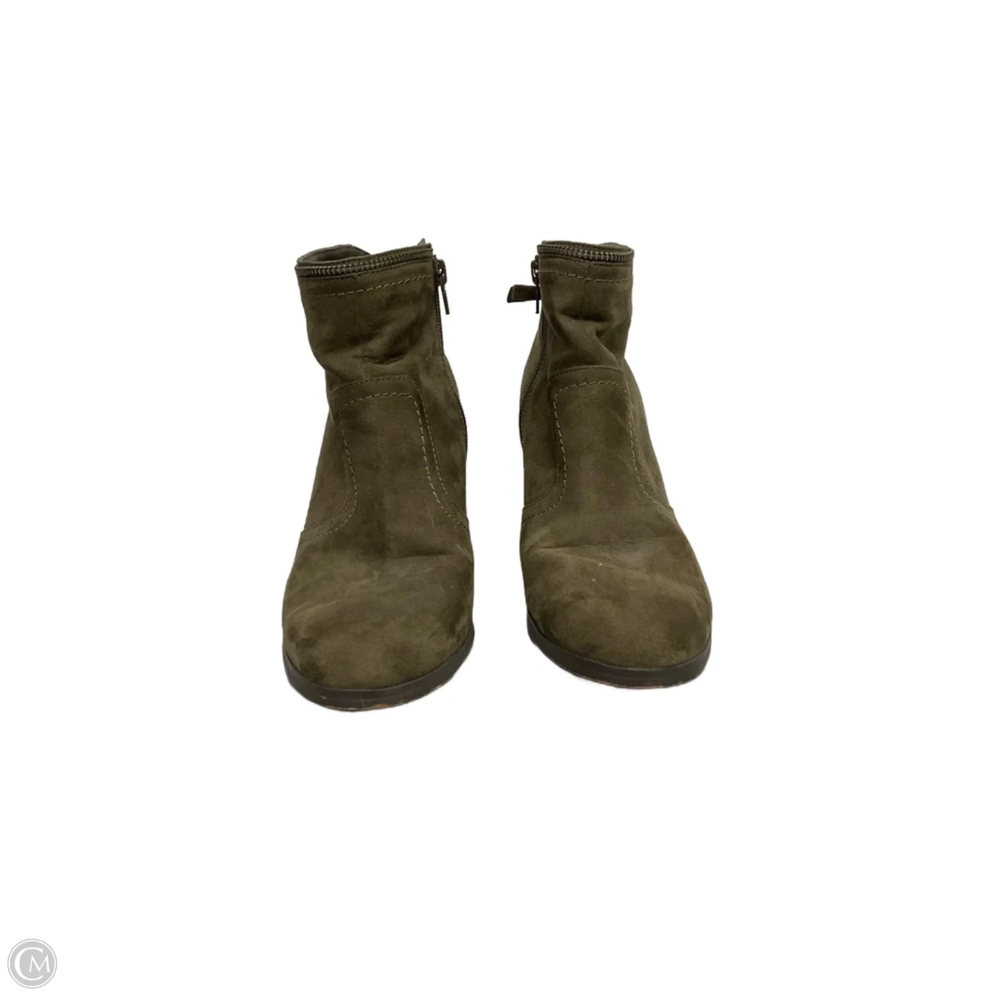 Boots Ankle Heels By Crown Vintage In Green, Size: 9