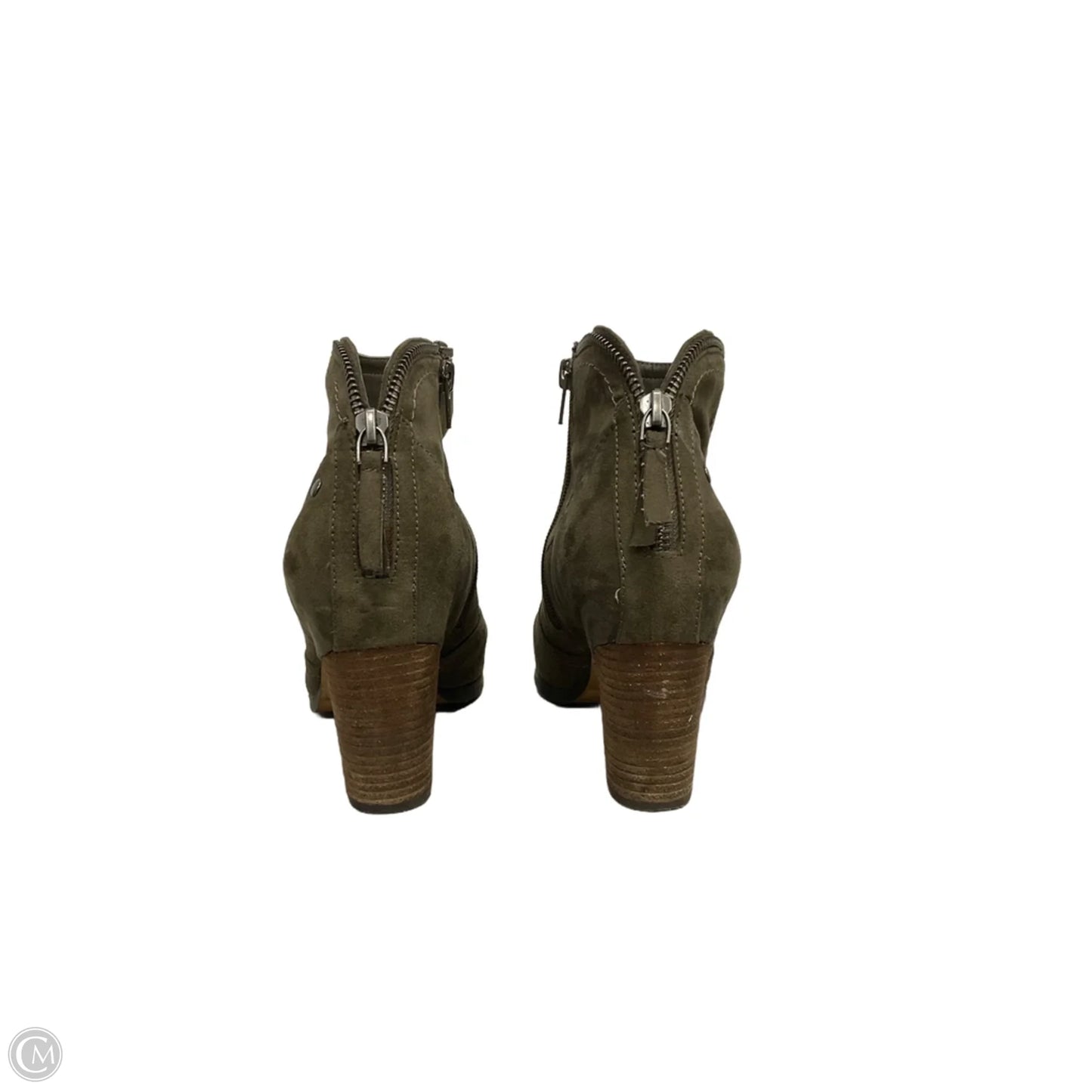 Boots Ankle Heels By Crown Vintage In Green, Size: 9