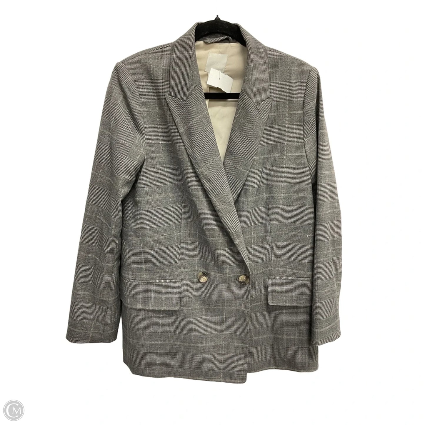 Blazer By H&m In Plaid Pattern, Size: M