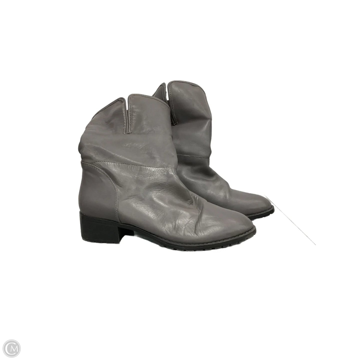 Boots Mid-calf Heels By H For Halston In Grey, Size: 6.5