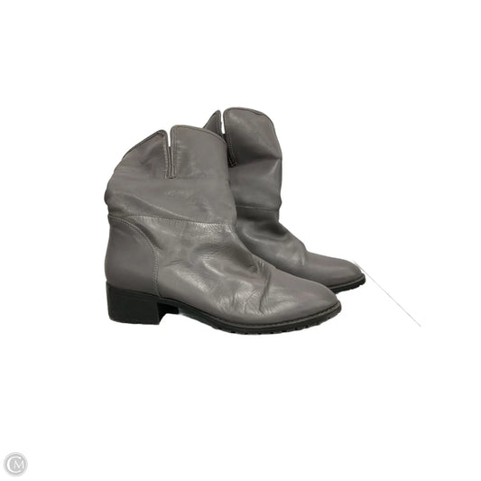 Boots Mid-calf Heels By H For Halston In Grey, Size: 6.5