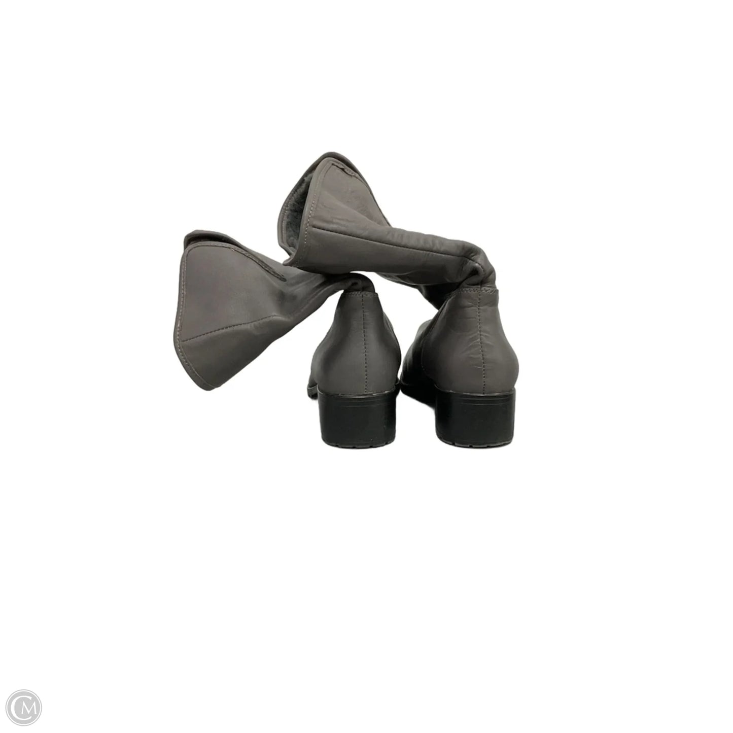 Boots Mid-calf Heels By H For Halston In Grey, Size: 6.5