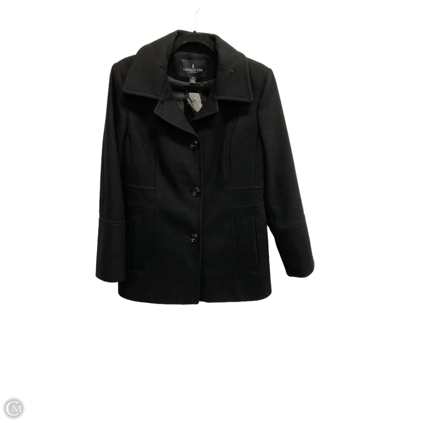 Coat Wool By London Fog In Black, Size: S