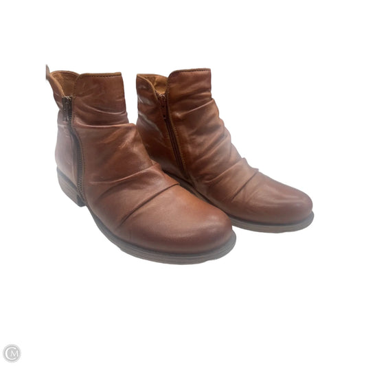 Boots Ankle Heels By Miz Mooz In Brown, Size: 7.5