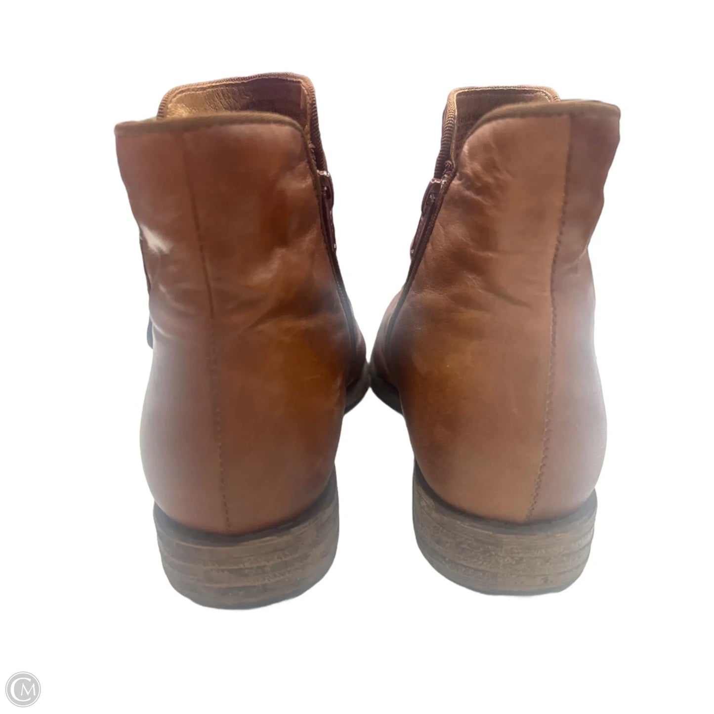 Boots Ankle Heels By Miz Mooz In Brown, Size: 7.5