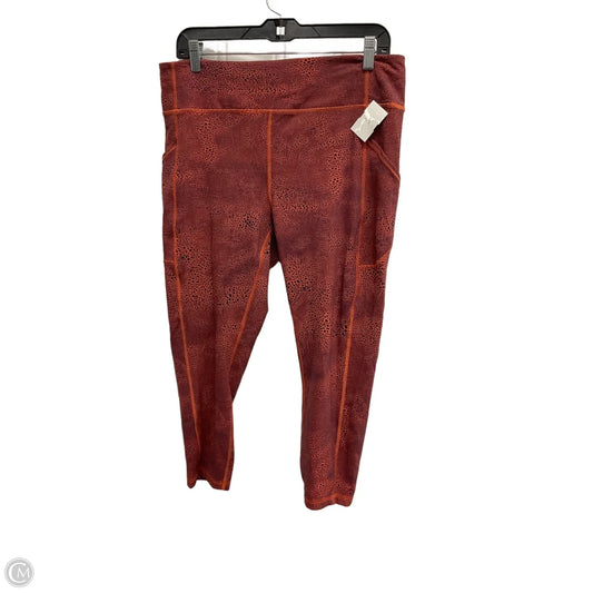 Athletic Leggings Capris By Lululemon In Orange, Size: 14