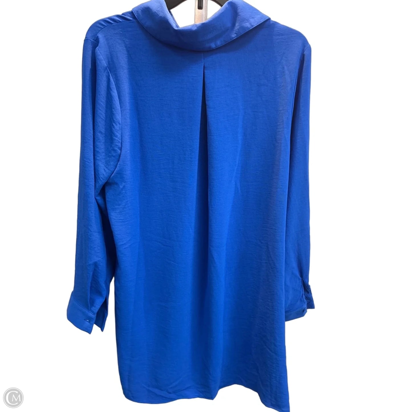 Top Long Sleeve By Ninety Woman In Blue, Size: M