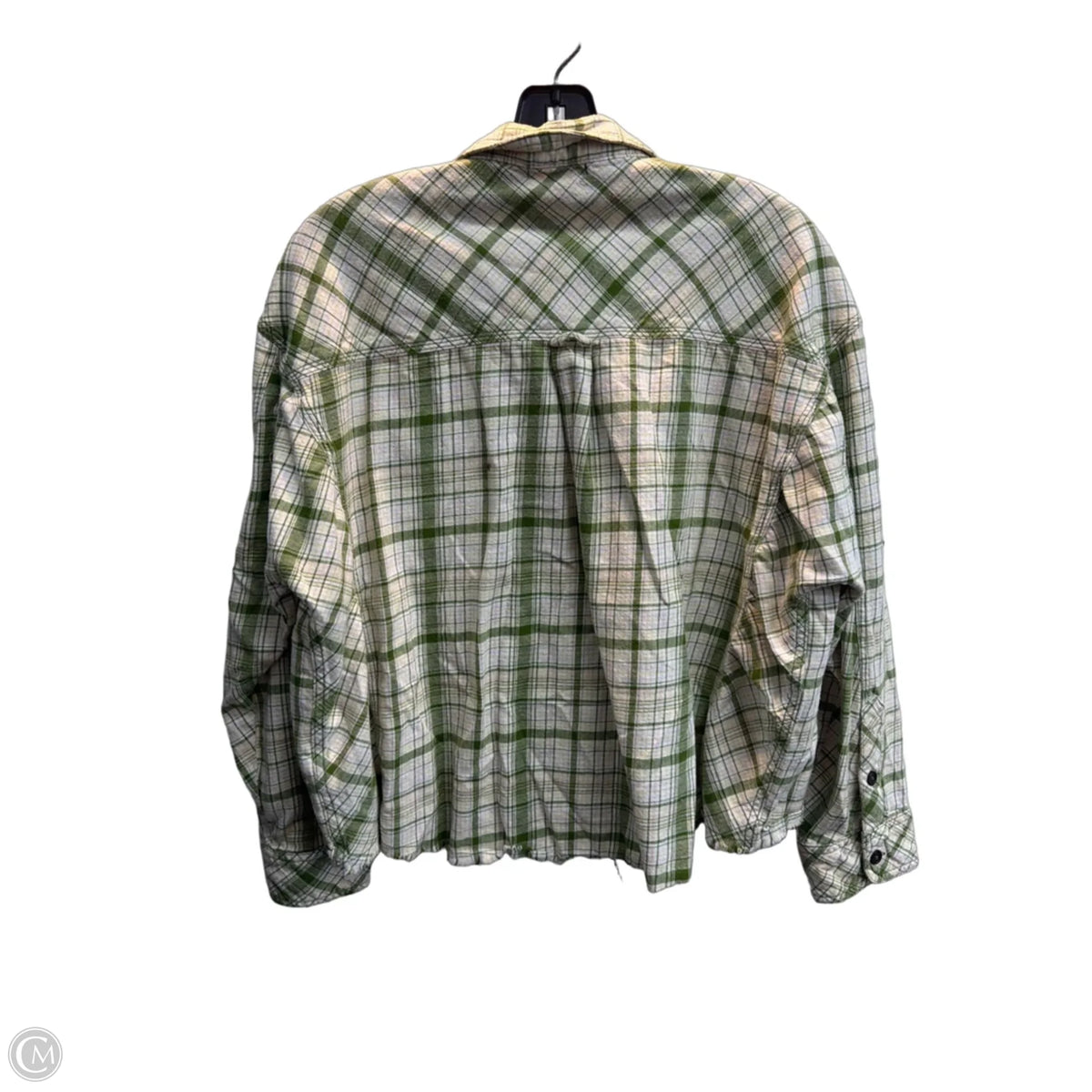 Top Long Sleeve By Bp In Plaid Pattern, Size: S