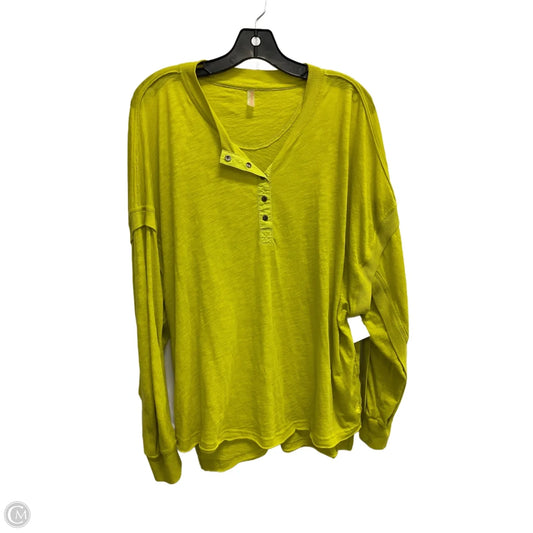 Top Long Sleeve By Free People In Yellow, Size: Xs