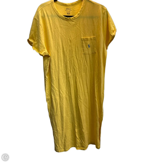 Dress Casual Midi By Polo Ralph Lauren In Yellow, Size: L