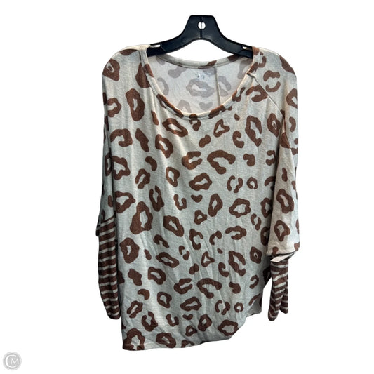 Top Long Sleeve By Maurices In Animal Print, Size: M