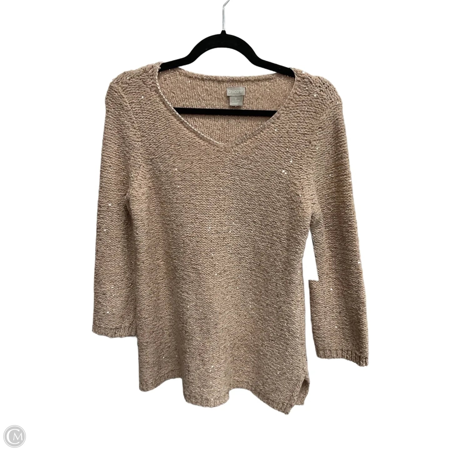 Sweater By Chicos In Pink, Size: Mp