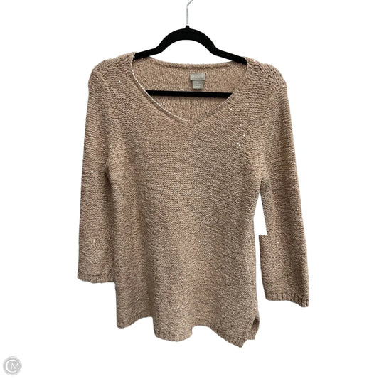 Sweater By Chicos In Pink, Size: Mp