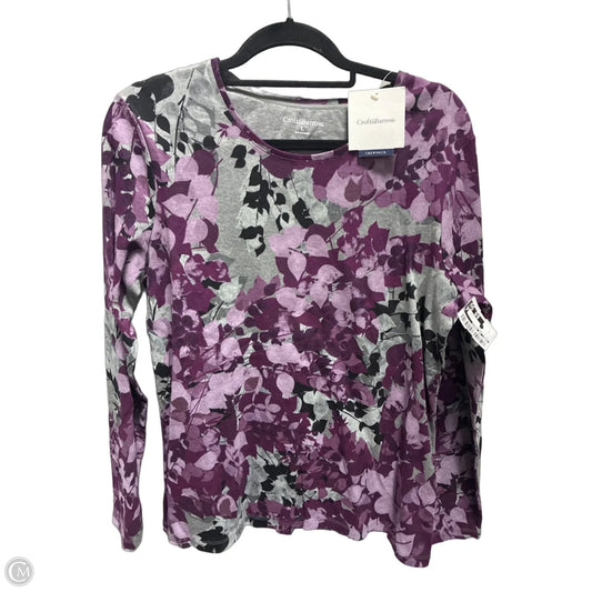 Top Long Sleeve Basic By Croft And Barrow In Multi-colored, Size: L