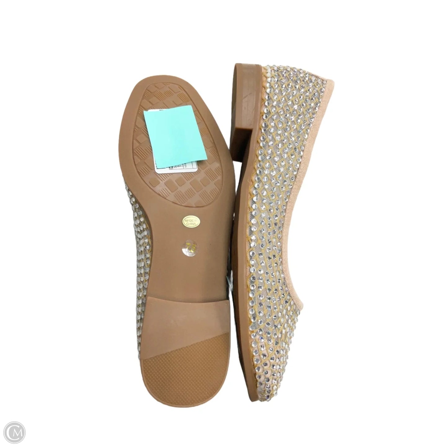 Shoes Flats By Clothes Mentor In Silver, Size: 7.5